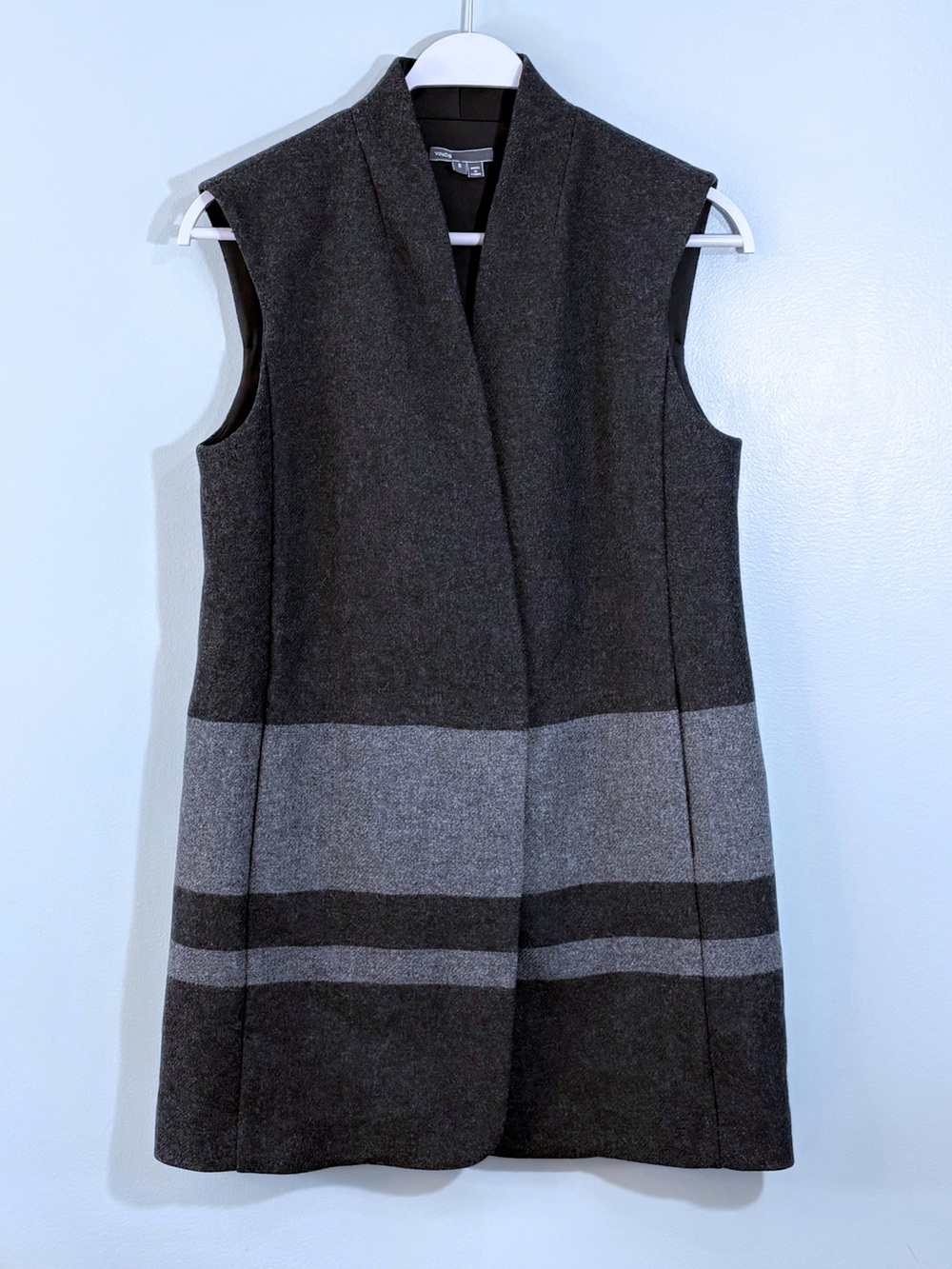 Vince. Long Line Wool Vest